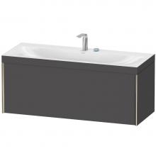 Duravit XV4612EB149C - Duravit XViu One Drawer C-Bonded Wall-Mount Vanity Kit Graphite