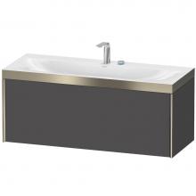 Duravit XV4612EB149P - Duravit XViu One Drawer C-Bonded Wall-Mount Vanity Kit Graphite