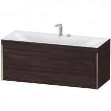 Duravit XV4612EB153C - Duravit XViu One Drawer C-Bonded Wall-Mount Vanity Kit Chestnut Dark