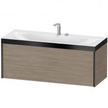 Duravit XV4612EB231P - Duravit XViu One Drawer C-Bonded Wall-Mount Vanity Kit Silver Pine