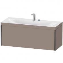 Duravit XV4612EB243C - Duravit XViu One Drawer C-Bonded Wall-Mount Vanity Kit Basalt