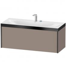 Duravit XV4612EB243P - Duravit XViu One Drawer C-Bonded Wall-Mount Vanity Kit Basalt
