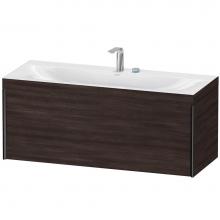 Duravit XV4612EB253C - Duravit XViu One Drawer C-Bonded Wall-Mount Vanity Kit Chestnut Dark