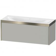 Duravit XV4612NB107P - Duravit XViu One Drawer C-Bonded Wall-Mount Vanity Kit Concrete Gray