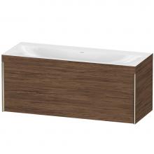 Duravit XV4612NB121C - Duravit XViu One Drawer C-Bonded Wall-Mount Vanity Kit Walnut Dark