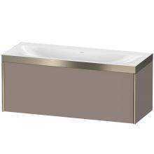 Duravit XV4612NB143P - Duravit XViu One Drawer C-Bonded Wall-Mount Vanity Kit Basalt