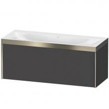 Duravit XV4612NB149P - Duravit XViu One Drawer C-Bonded Wall-Mount Vanity Kit Graphite