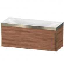 Duravit XV4612NB179P - Duravit XViu One Drawer C-Bonded Wall-Mount Vanity Kit Walnut