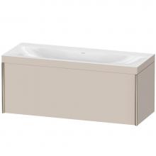 Duravit XV4612NB191C - Duravit XViu One Drawer C-Bonded Wall-Mount Vanity Kit Taupe