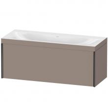 Duravit XV4612NB243C - Duravit XViu One Drawer C-Bonded Wall-Mount Vanity Kit Basalt