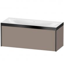 Duravit XV4612NB243P - Duravit XViu One Drawer C-Bonded Wall-Mount Vanity Kit Basalt