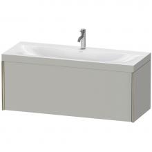 Duravit XV4612OB107C - Duravit XViu One Drawer C-Bonded Wall-Mount Vanity Kit Concrete Gray