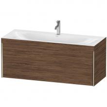 Duravit XV4612OB121C - Duravit XViu One Drawer C-Bonded Wall-Mount Vanity Kit Walnut Dark
