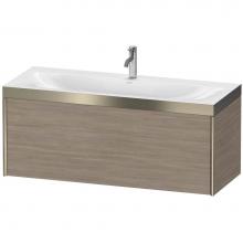 Duravit XV4612OB131P - Duravit XViu One Drawer C-Bonded Wall-Mount Vanity Kit Silver Pine