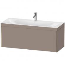 Duravit XV4612OB143C - Duravit XViu One Drawer C-Bonded Wall-Mount Vanity Kit Basalt