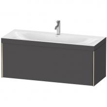 Duravit XV4612OB149C - Duravit XViu One Drawer C-Bonded Wall-Mount Vanity Kit Graphite