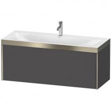 Duravit XV4612OB149P - Duravit XViu One Drawer C-Bonded Wall-Mount Vanity Kit Graphite