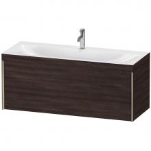 Duravit XV4612OB153C - Duravit XViu One Drawer C-Bonded Wall-Mount Vanity Kit Chestnut Dark