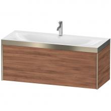 Duravit XV4612OB179P - Duravit XViu One Drawer C-Bonded Wall-Mount Vanity Kit Walnut