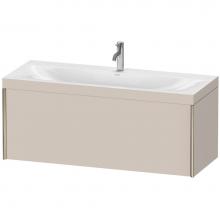 Duravit XV4612OB191C - Duravit XViu One Drawer C-Bonded Wall-Mount Vanity Kit Taupe
