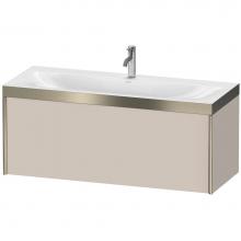 Duravit XV4612OB191P - Duravit XViu One Drawer C-Bonded Wall-Mount Vanity Kit Taupe