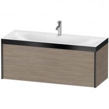 Duravit XV4612OB231P - Duravit XViu One Drawer C-Bonded Wall-Mount Vanity Kit Silver Pine