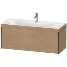 Duravit XV4612OB252C - Duravit XViu One Drawer C-Bonded Wall-Mount Vanity Kit European Oak