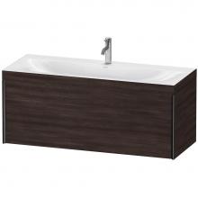 Duravit XV4612OB253C - Duravit XViu One Drawer C-Bonded Wall-Mount Vanity Kit Chestnut Dark