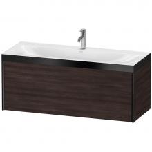 Duravit XV4612OB253P - Duravit XViu One Drawer C-Bonded Wall-Mount Vanity Kit Chestnut Dark