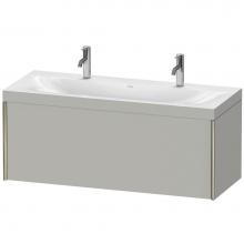 Duravit XV4613OB107C - Duravit XViu One Drawer C-Bonded Wall-Mount Vanity Kit Concrete Gray