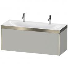 Duravit XV4613OB107P - Duravit XViu One Drawer C-Bonded Wall-Mount Vanity Kit Concrete Gray