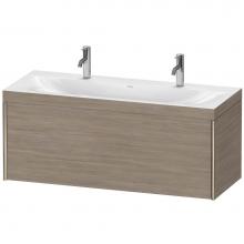 Duravit XV4613OB131C - Duravit XViu One Drawer C-Bonded Wall-Mount Vanity Kit Silver Pine