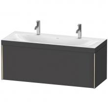Duravit XV4613OB149C - Duravit XViu One Drawer C-Bonded Wall-Mount Vanity Kit Graphite