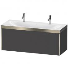 Duravit XV4613OB149P - Duravit XViu One Drawer C-Bonded Wall-Mount Vanity Kit Graphite