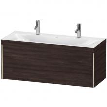 Duravit XV4613OB153C - Duravit XViu One Drawer C-Bonded Wall-Mount Vanity Kit Chestnut Dark