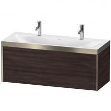 Duravit XV4613OB153P - Duravit XViu One Drawer C-Bonded Wall-Mount Vanity Kit Chestnut Dark