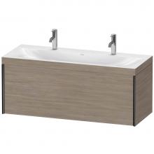 Duravit XV4613OB231C - Duravit XViu One Drawer C-Bonded Wall-Mount Vanity Kit Silver Pine