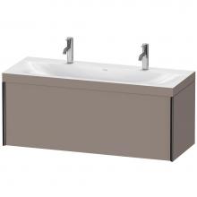 Duravit XV4613OB243C - Duravit XViu One Drawer C-Bonded Wall-Mount Vanity Kit Basalt