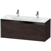 Duravit XV4613OB253P - Duravit XViu One Drawer C-Bonded Wall-Mount Vanity Kit Chestnut Dark