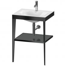Duravit XV4714OB289 - Duravit XViu 23 5/8'' Console Sink in Matte Black and Black Shelf