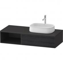 Duravit ZE4819016800000 - Duravit Zencha 51 1/8'' Wall Mount One Drawer Single Vanity Cabinet in Black Oak, Sink S