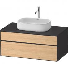 Duravit ZE4821030800000 - Duravit Zencha 39 3/8'' Wall Mount Two Drawer Single Vanity Cabinet in Natural Oak, Sink