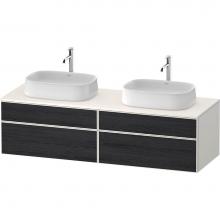 Duravit ZE4825B16840000 - Duravit Zencha 39 3/8'' Wall Mount Double Vanity Cabinet in Black Oak, Sink Sold Separat