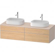 Duravit ZE4825B30830000 - Duravit Zencha 39 3/8'' Wall Mount Double Vanity Cabinet in Natural Oak, Sink Sold Separ