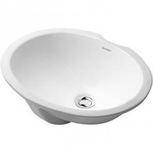 Duravit 0481460000 - Duravit Design Classics 18 1/8'' Oval Undermount Sink in White with Overflow