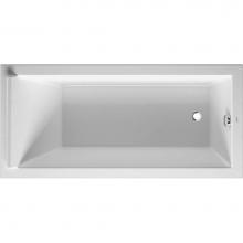 Duravit 700336000000090 - Duravit Starck 66 7/8'' x 31 1/2'' Rectangular Drop In Bathtub in White Acryli