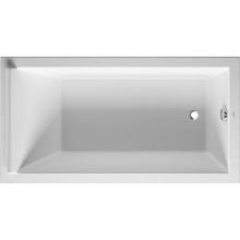 Duravit 700337000000090 - Duravit Starck 66 7/8'' x 35 3/8'' Rectangular Drop In Bathtub in White Acryli