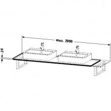 Duravit H2045C07575 - HD2 Variable Console, f. back to wa 24xVARx480mm, 1 cut out