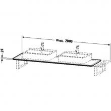 Duravit H2048C05252 - HD2 Variable Console, for niche 24xVARx550mm, 2 cut out Euro