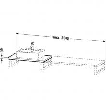 Duravit LC094C01818 - LC console variable, 1 cut-out, 30x800x480mm, White
